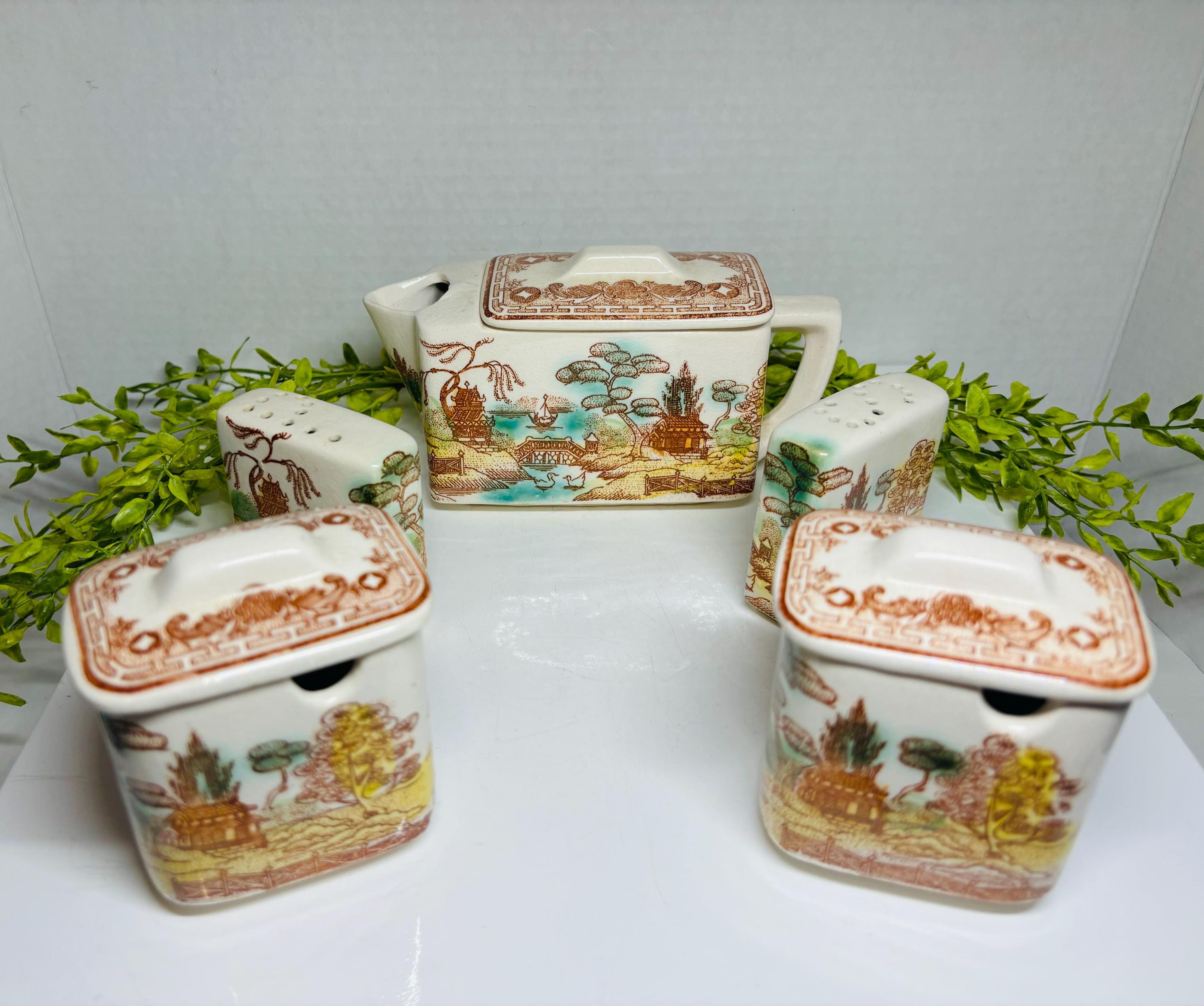 Antique Condiment Set - Etsy