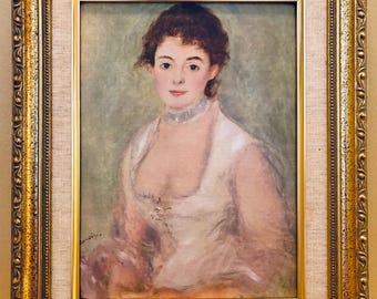 Madame Henriot (c. 1876) by Pierre Aguste Renoir Print on Canvas Board