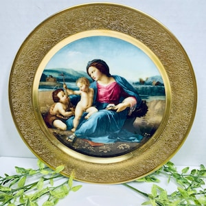 Vintage “The Pickard Christmas Plate 1976 The Alba Madonna” by Raphael NWB and Numbered