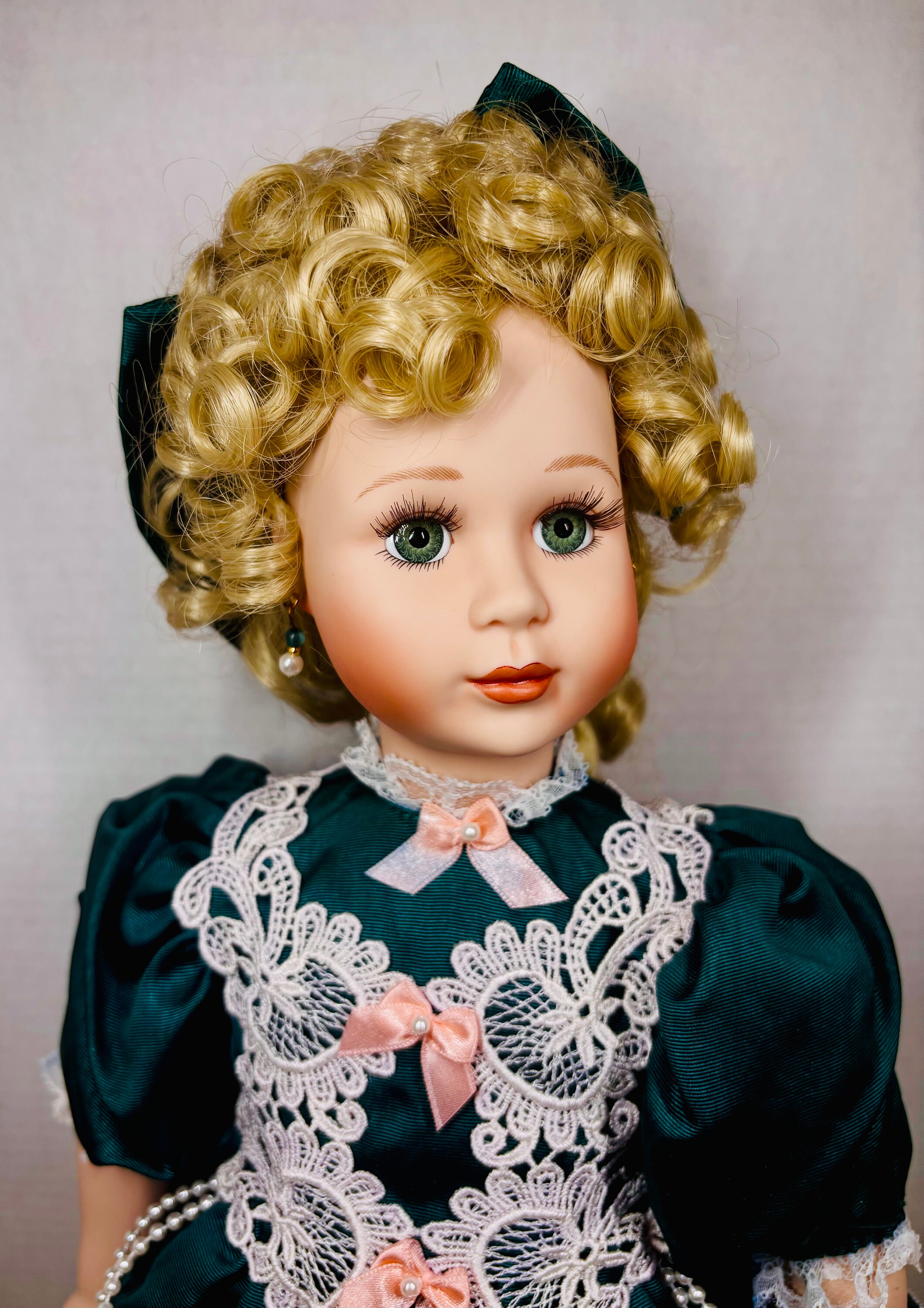 Franklin Heirloom Doll Melody Musical Wind Up Porcelain Doll Rare 19”