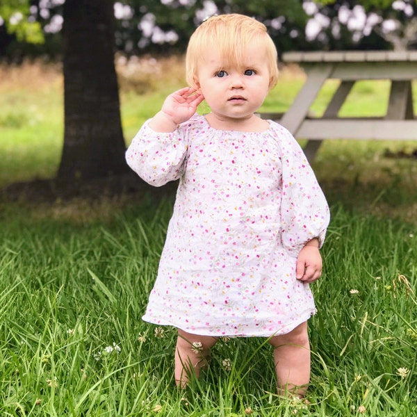 PDF Pattern - Peasant Dress - Babies/Toddlers - Sizes Newborn to 5-6T - Instant Download - Easy Photo Tutorial