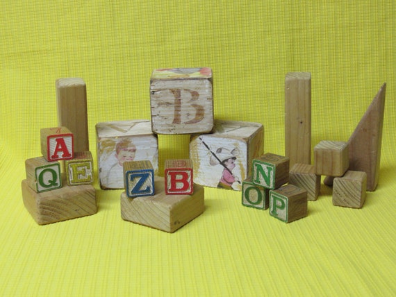 antique wooden blocks