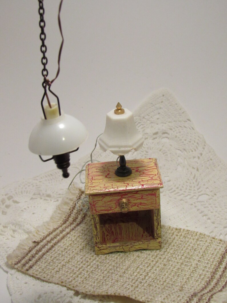 Electric Miniature Dollhouse Lamps Set Of Two Any Style Image 0