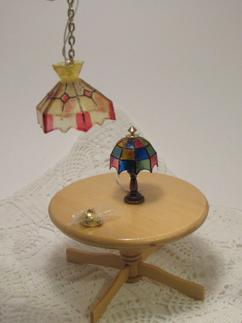 Electric Miniature Dollhouse Lamps Set Of Two Any Style Image 0