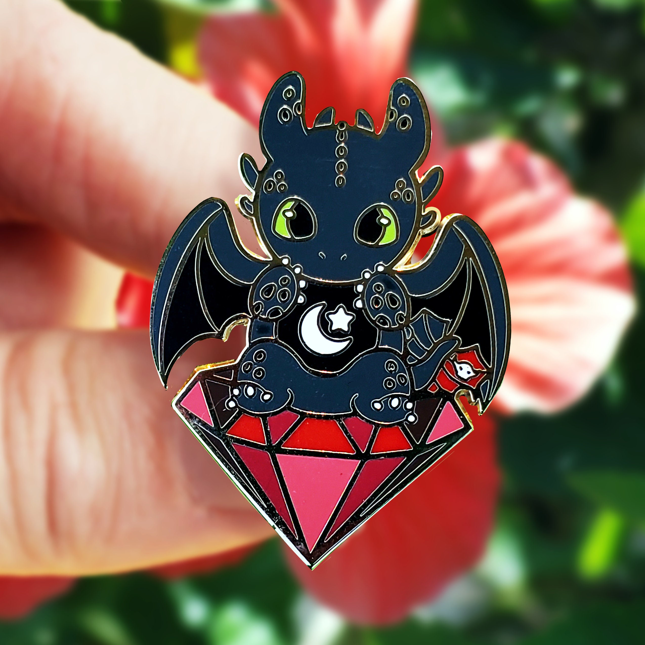 Night Dragon Hard Enamel Pin Dragon Pin Dragon Jewelry Cute Etsy UK