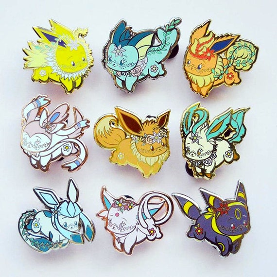 Chibi Eeveelution Enamel Pin Set