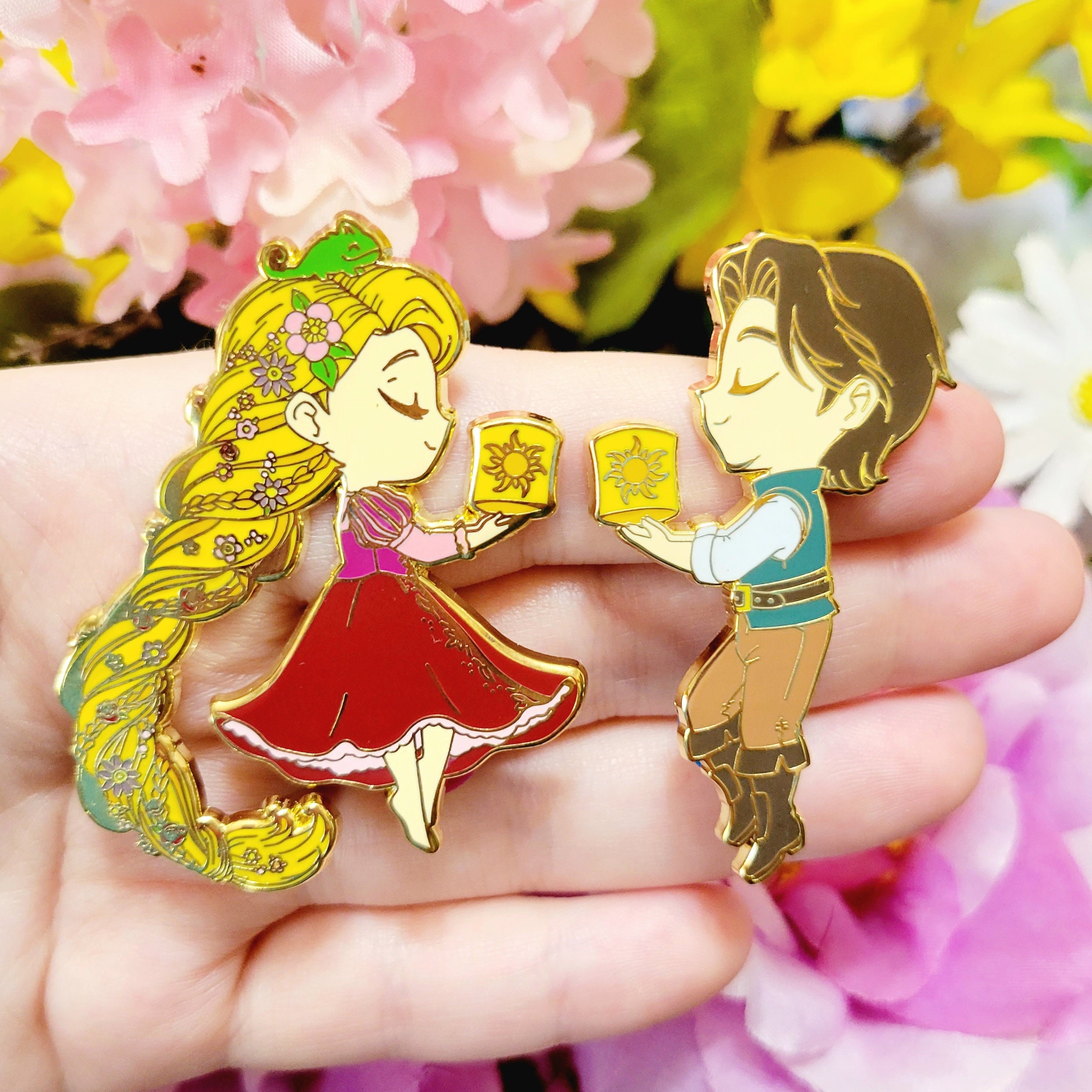 Rapunzel and Flynn Hard Enamel Pin on Pin Fantasy Pin -  Portugal