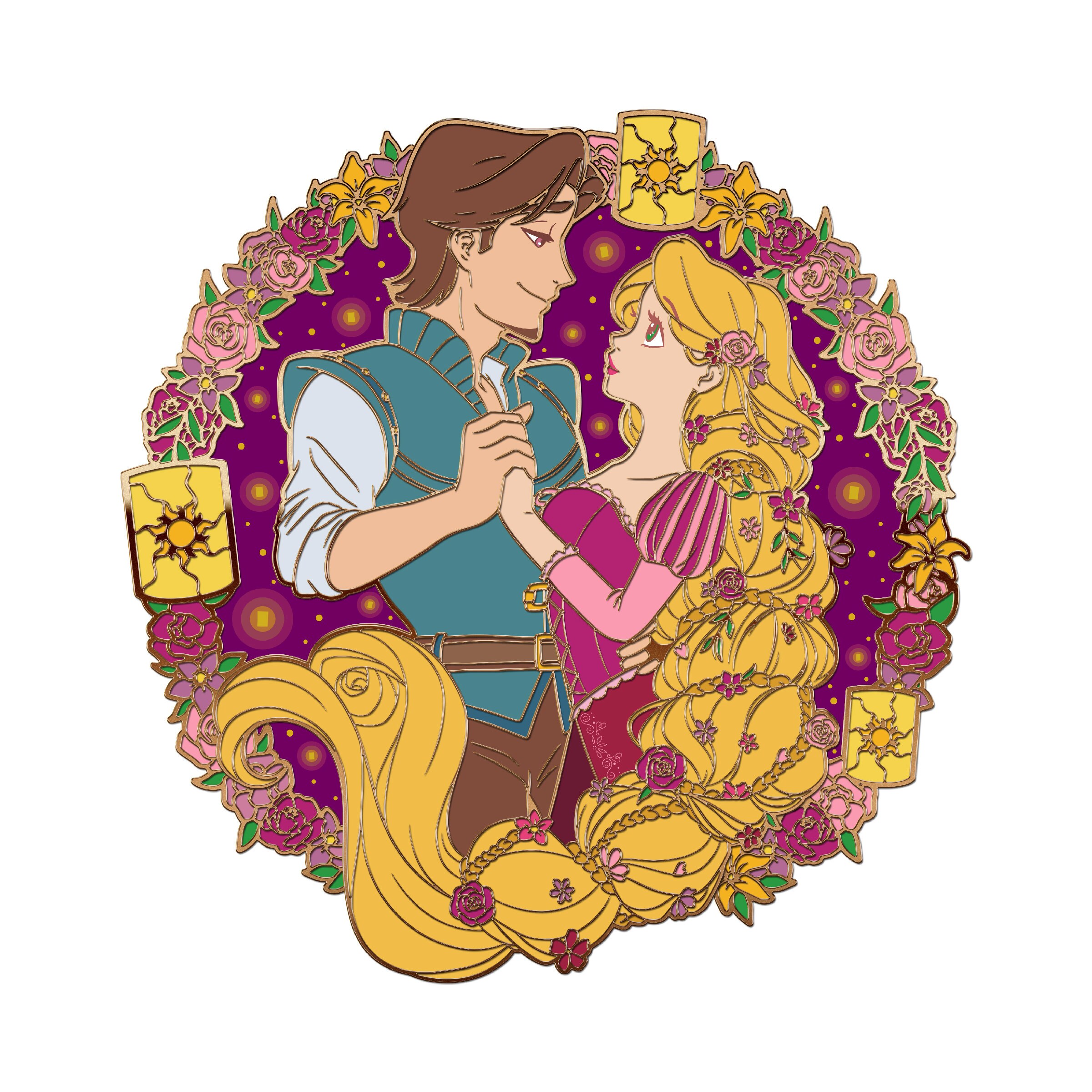 Rapunzel and Flynn Hard Enamel Pin on Pin Fantasy Pin -  Portugal