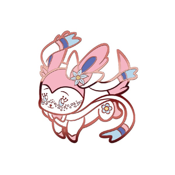 Sylvie Hard Enamel Pin, Eeveelution Pin, Anime Enamel Pin, Anime Pin, Fantasy Enamel Pin, Animal Pin, Kawaii Pin, Fantasy Pin, Cute Pin