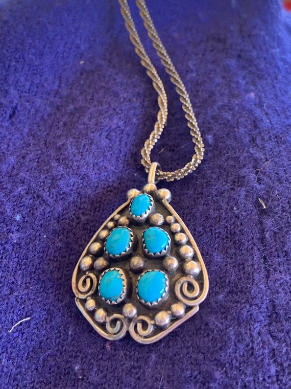Turquoise pendant etsy sale