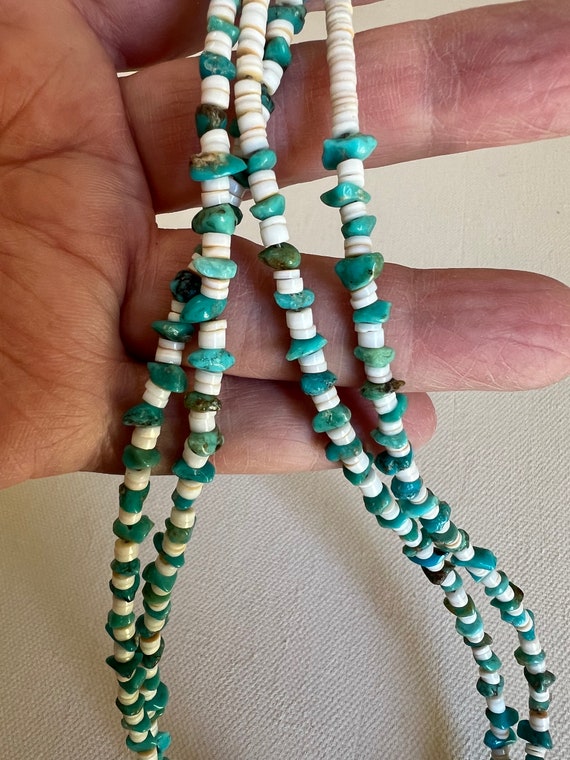 Beautiful Vintage Navajo Tubed Yellow Shell Lapis Native American Necklace Old Beautiful Vintage Navajo Tubed Yellow Shell Lapis Native American Necklace Old