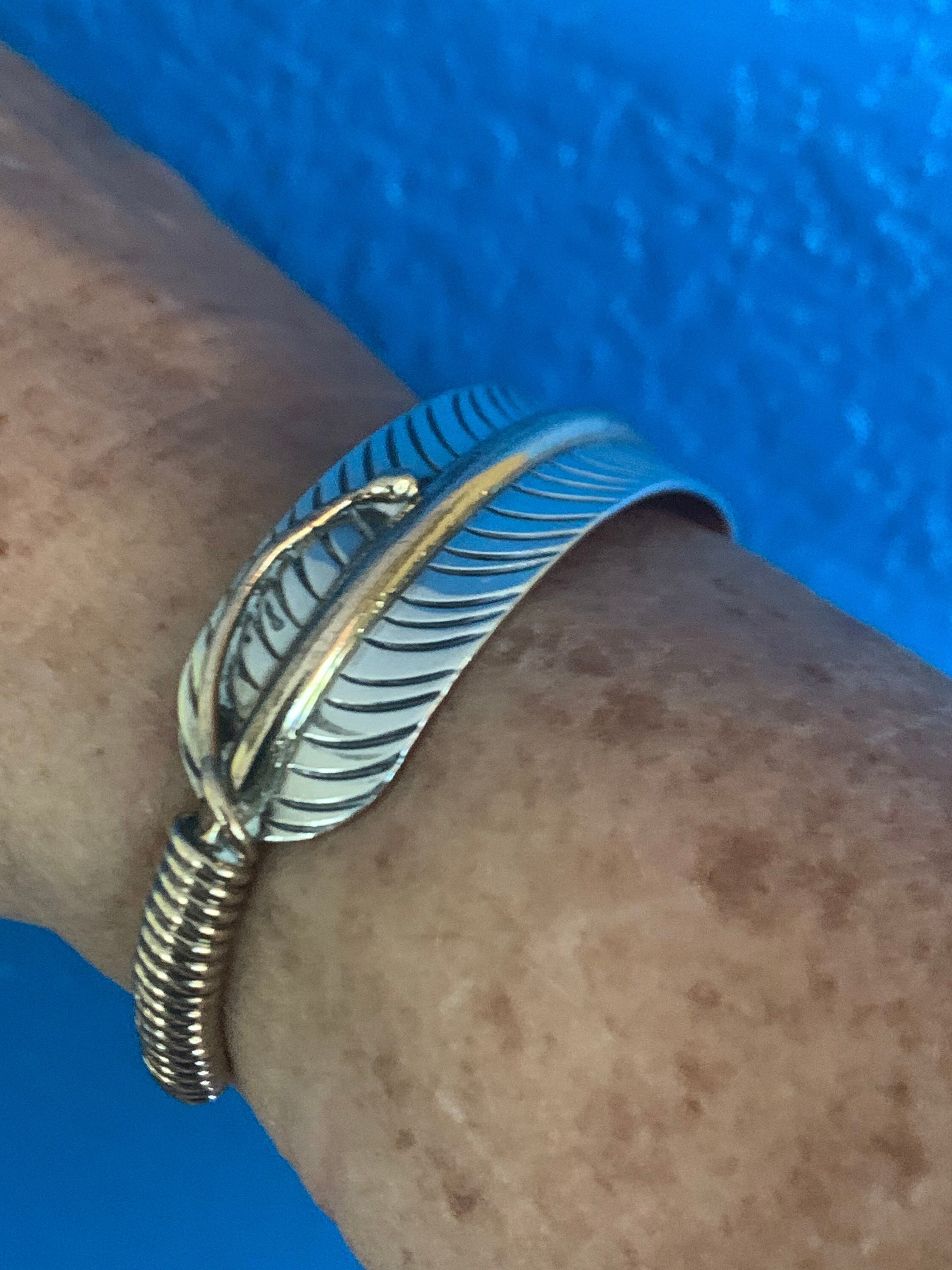 Stone and Strand Flat Cuff Bracelet