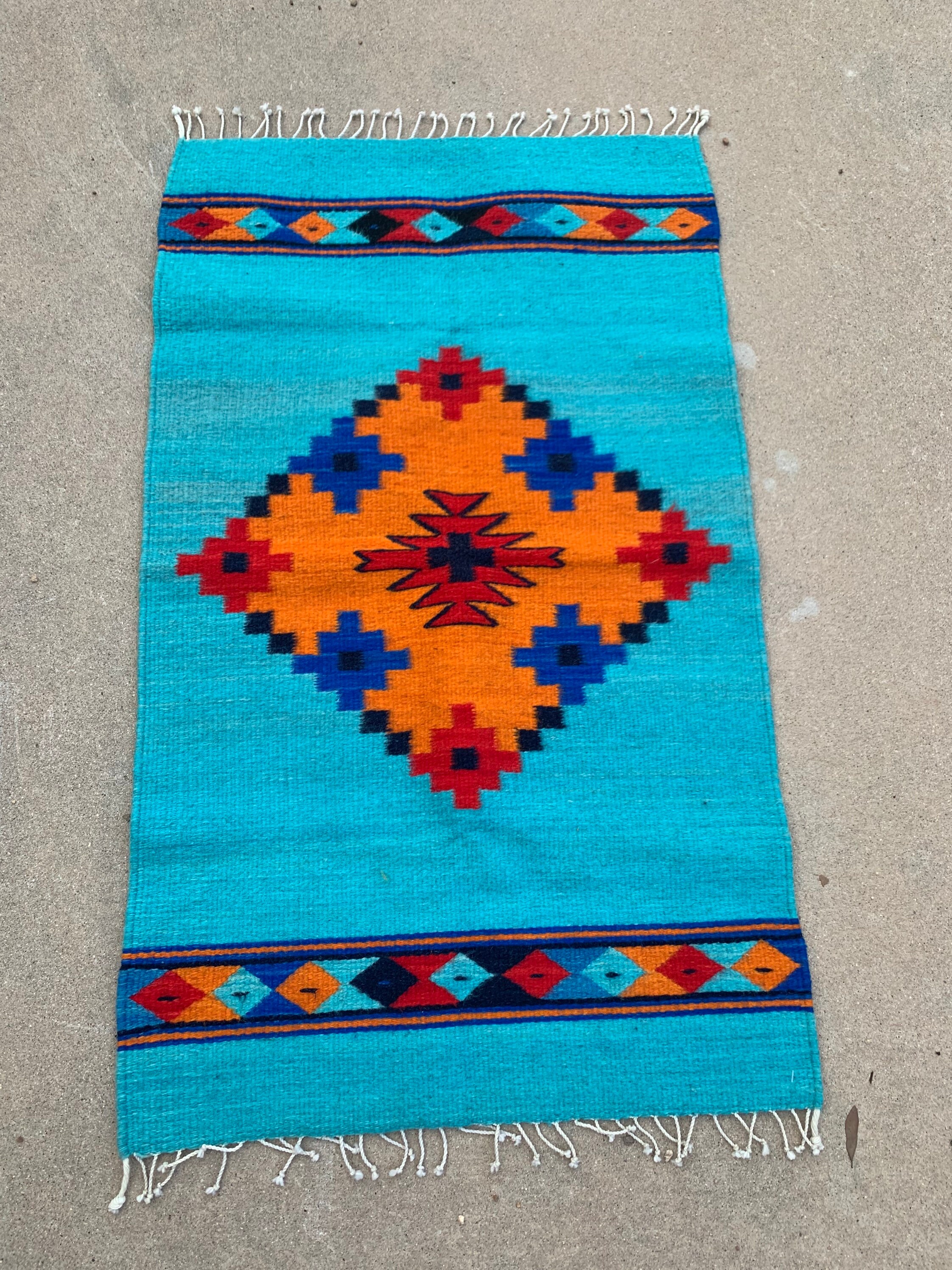 Zapotec Rug Zapotec Wool Woven Rug Mexican Rug Southwest Etsy