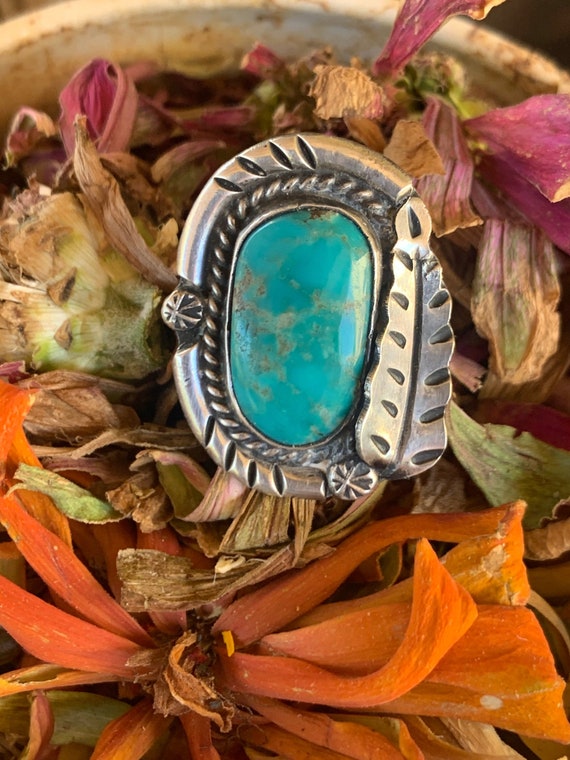 Native American turquoise ring vintage Navajo ring size 8 - Etsy 日本
