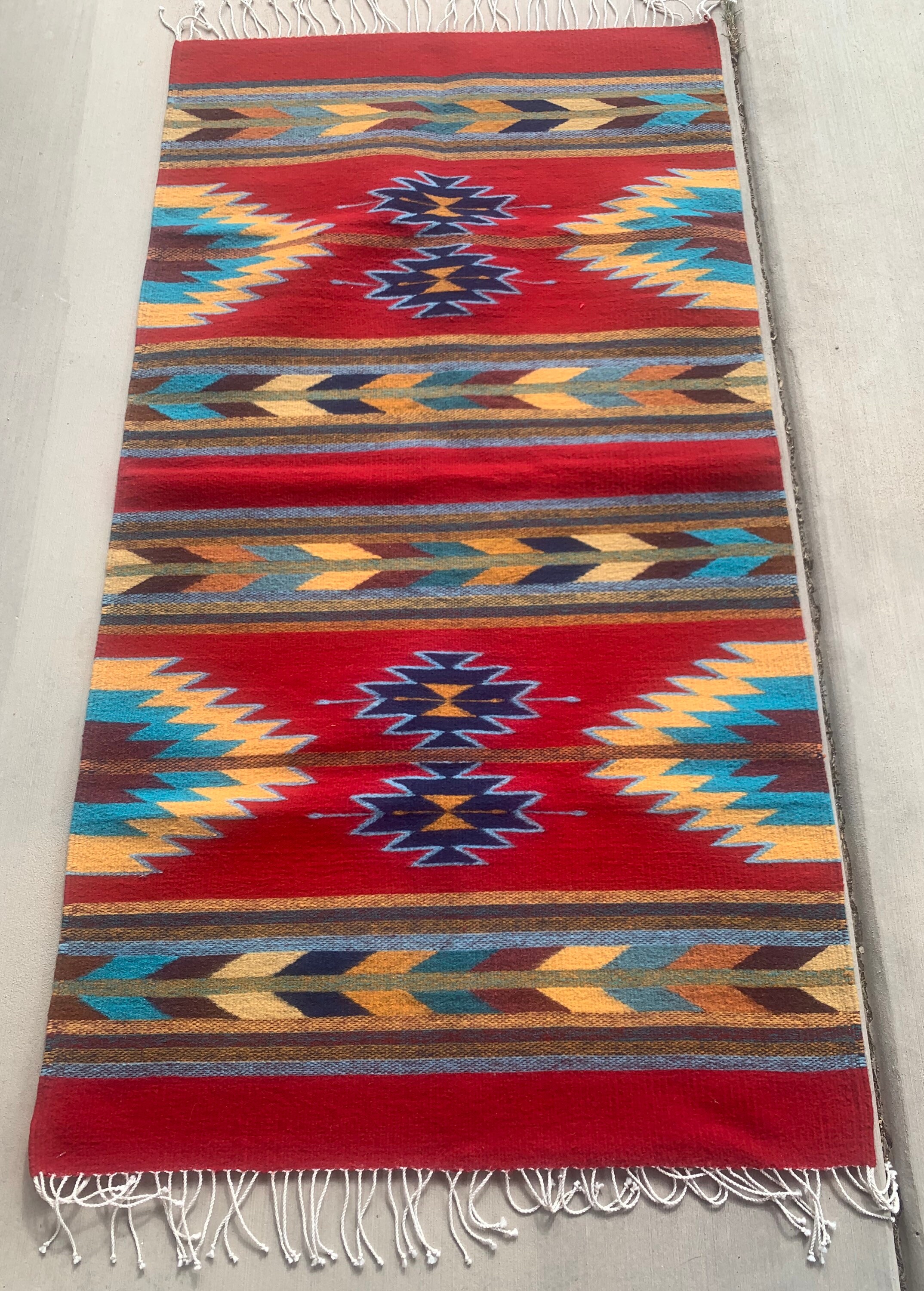 Zapotec Rug Zapotec Wool Woven Rug Mexican Rug Saltillo Etsy