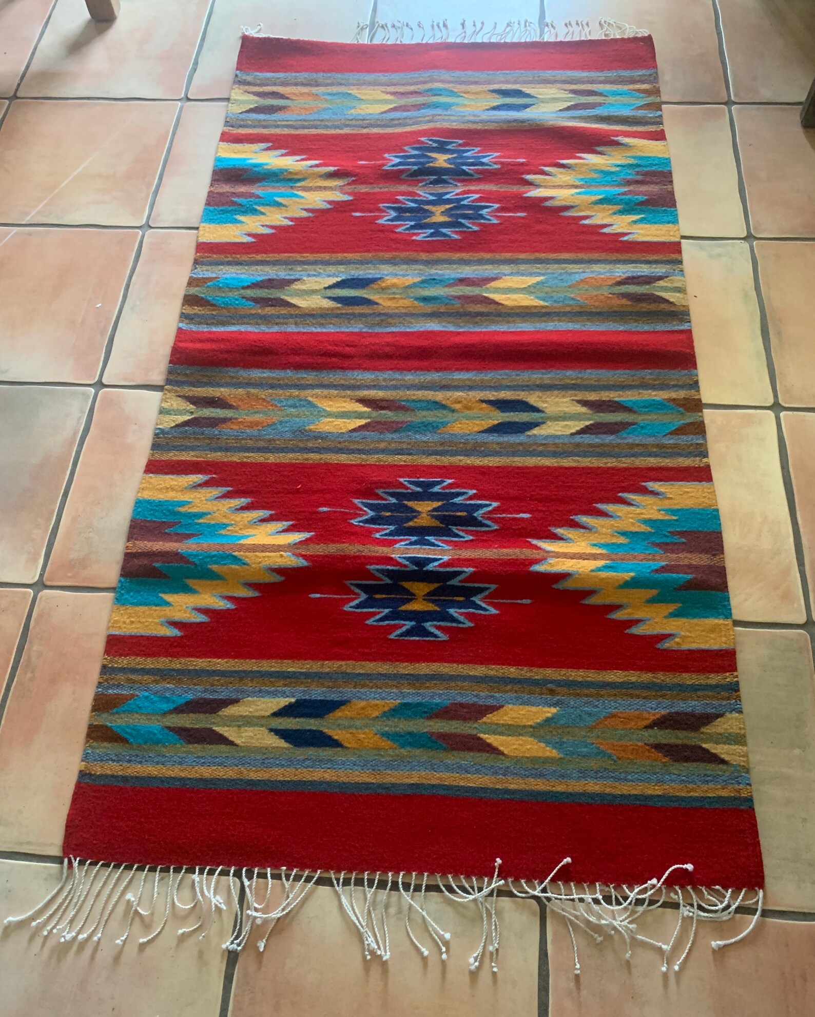 Zapotec Rug Zapotec Wool Woven Rug Mexican Rug Saltillo Etsy