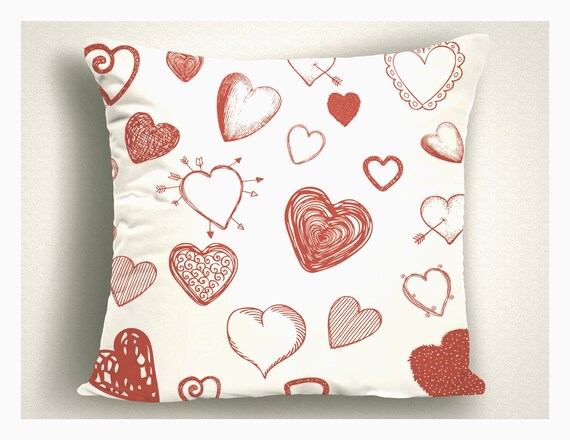 Valentine Accent Pillow Hearts Galore Valentine Decor Etsy