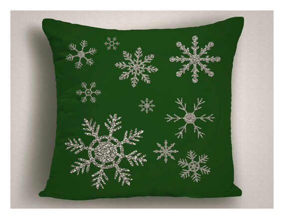 Christmas Decorations With Snowflakes Holiday Pillows With Etsy
