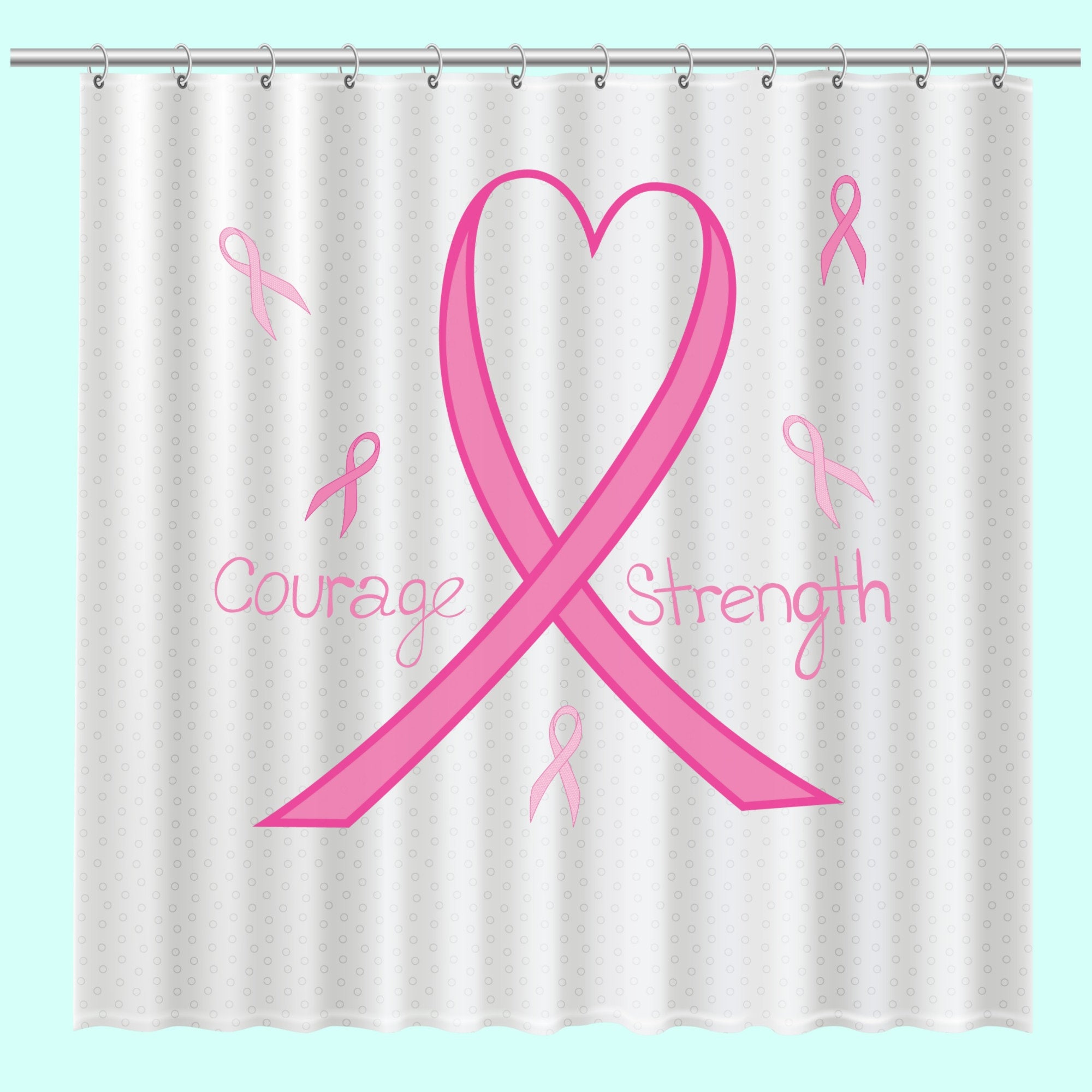 Breast Cancer Awareness Shower Curtain Unique Cancer Support