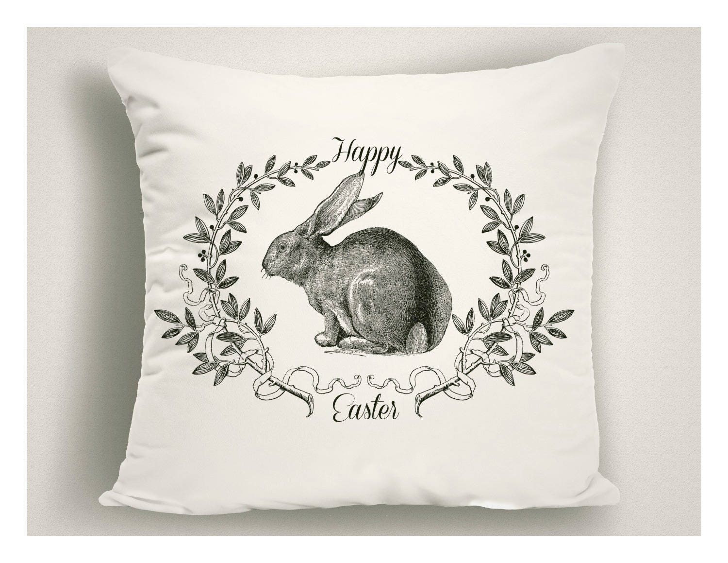French Easter Pillows Rabbit Pillow Unique Easter Pillow Cover