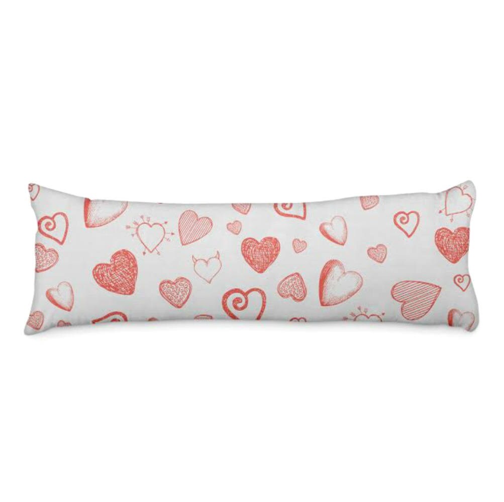 Maternity Sleeping Pillow 20 X 54 Abstract Hearts Body Pillow Long