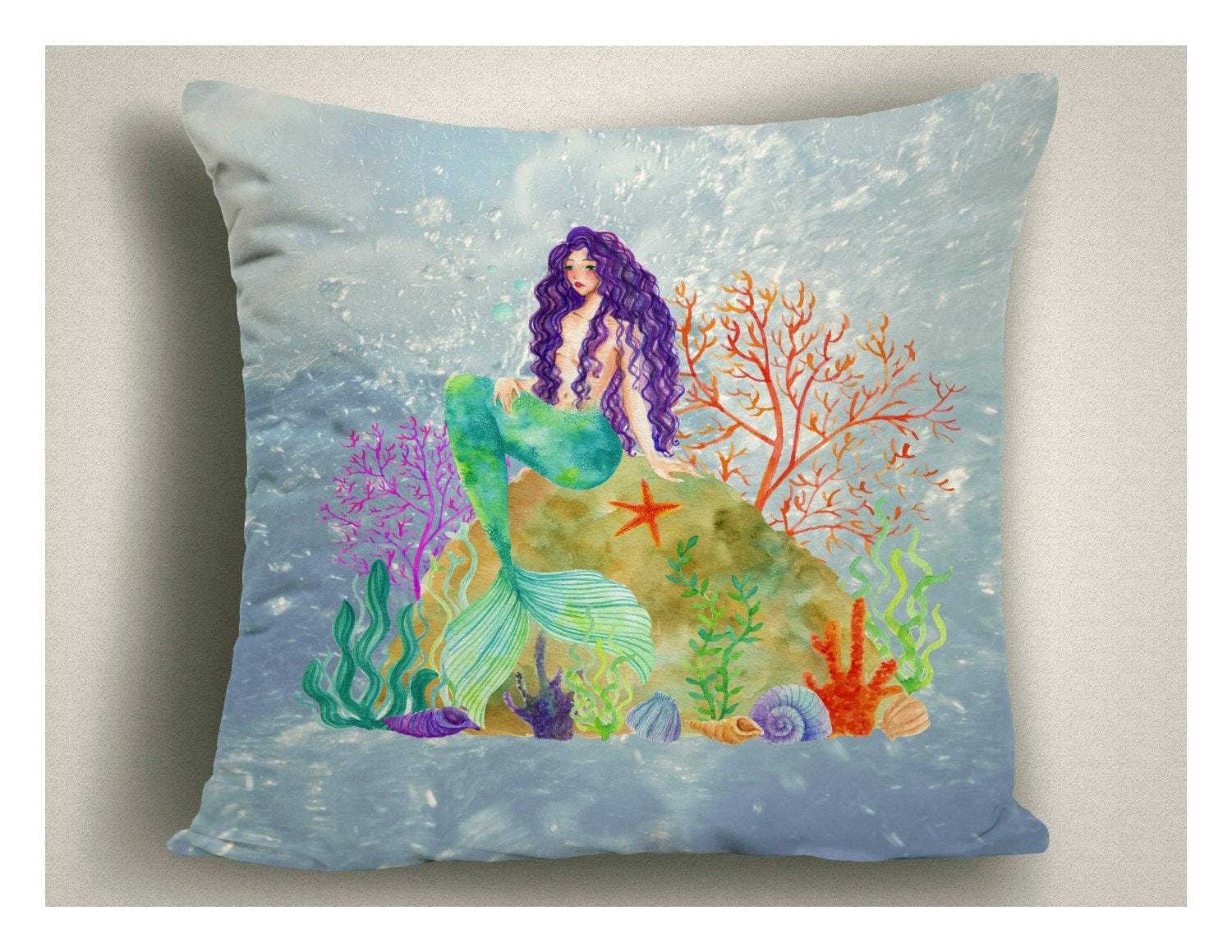 Mermaid Throw Pillow Gifts For Mermaid Lovers Mermaid
