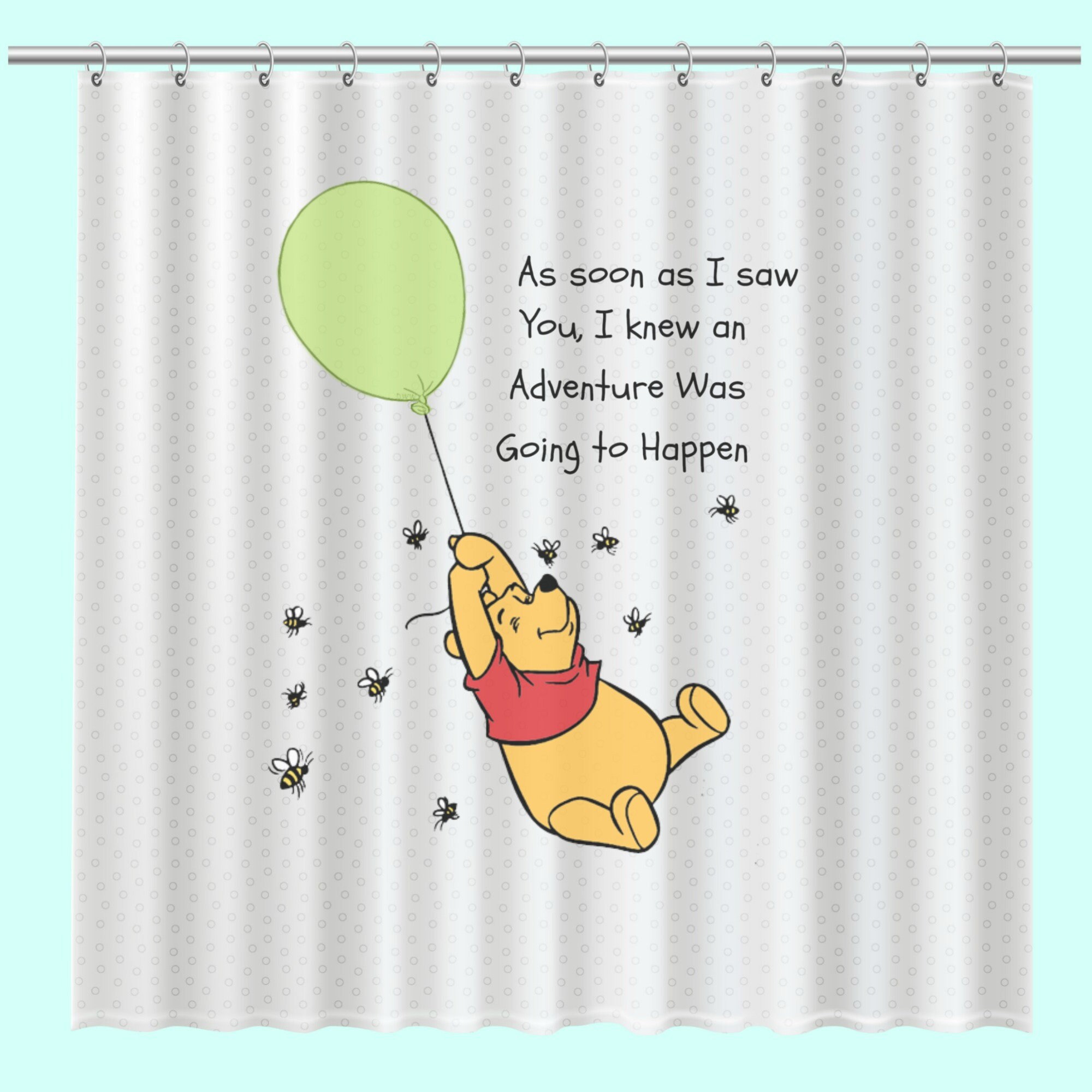 Bath Curtain for Kids. Unique Winnie The Pooh Shower Curtain Etsy