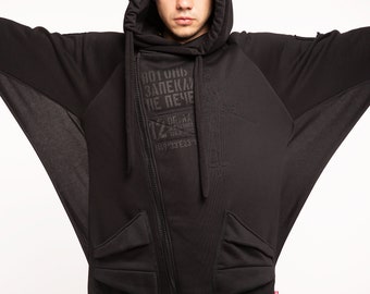 Dragon Spiked Unisex Hoodie | Asymmetric Zip, Fantasy Inspired
