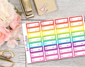 Bill due stickers! - set of 32 stickers for your Erin Condren, plum paper, filofax or other planner!