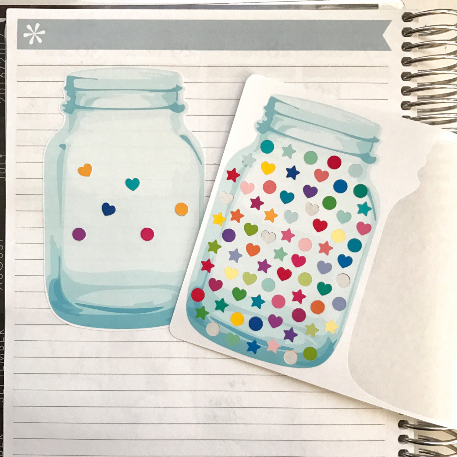 Weight Loss Tracker Mason Jar set of 76 stickers for your Etsy