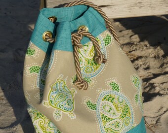 Turquoise Sea Turtle Bags