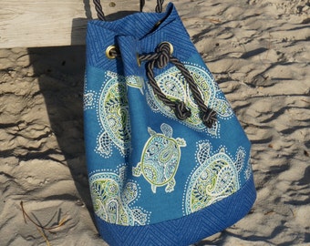 Blue Sea Turtle Bags