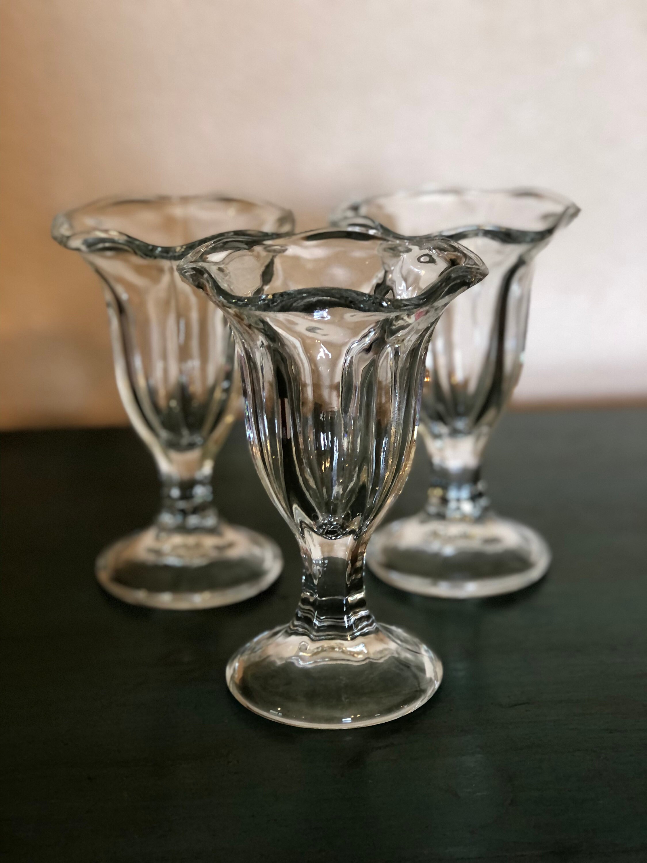 Ice Cream Parlor Glasses Set of 3 Etsy