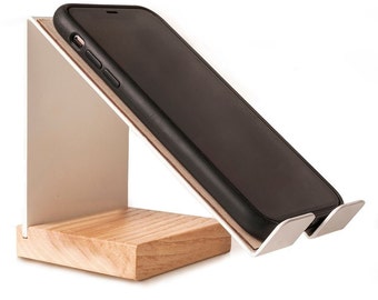 Wooden cell Phone stand mobile holder