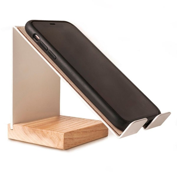 Wooden cell Phone stand mobile holder