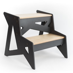 Tabouret 2 marches en bois pour tout-petits, enfants, adultes, marches d'échelle de salle de bain, escalier de cuisine pour enfants, meubles Montessori