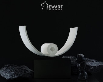 Toilet Paper Holder White, Wall Mount Floating Shelf