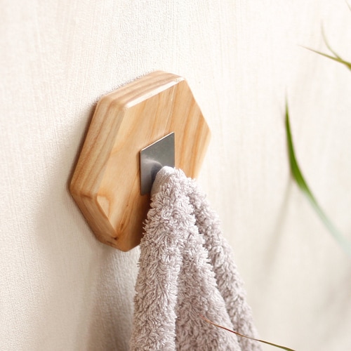 Wall Hook Wooden Coat Hanger Towel Wood Bathroom Towels Hooks Etsy