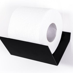 Toilet paper roll holder wall mount storage shelf wc floating rack for bathroom