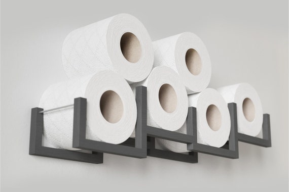 Portarotolo Carta Igienica Brix - Set Scopino WC Con Coperchio In Metallo E Legno - Foto 8