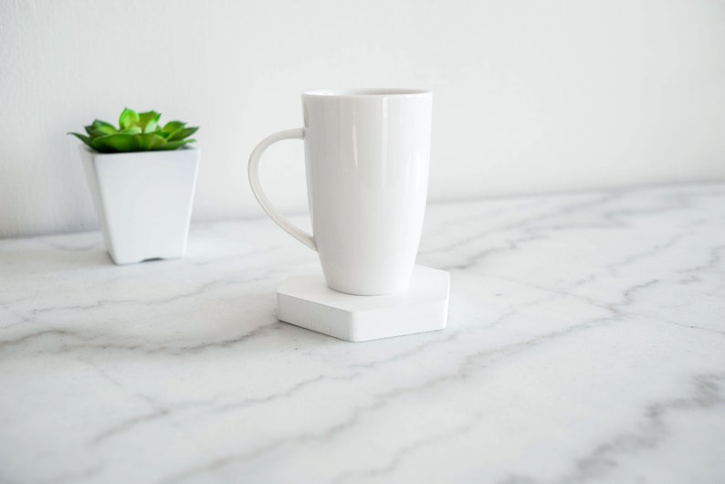 Glass Coaster Hexagonal Coaster Wooden Coaster Drink Tea Tray Etsy