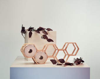 Toilet paper holder shelf wc roll wall mount wood floating rack for bathroom honeycomb black