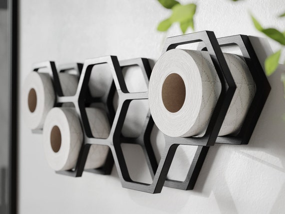 Toilet Paper Holder with Shelf - Wall Mount Bathroom Paper Roll