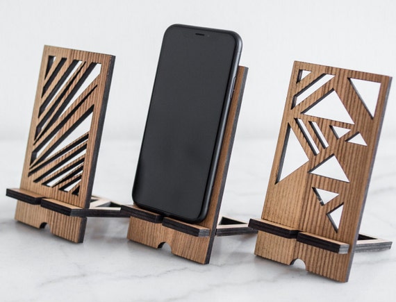 Wooden cell phone stand online