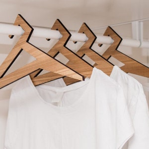 Wood clothes hanger wedding dress holder wooden rack adult clothing rack set of 10 image 1