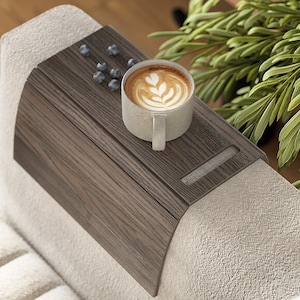 Sofa arm tray table couch bedside wood coaster coffee cup foldable protector mat tv chair armrest caddy end tables trays