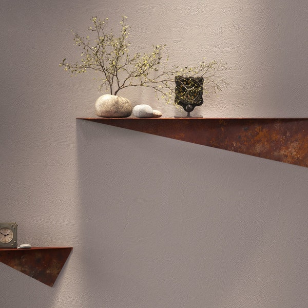 Metal wall floating shelf unique shelves geometric wandregal mounted rustic