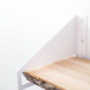 Floating wall shelf brackets Wooden metal hanging geometric book wandregal wall shelves wood modern handmade furniture image 8