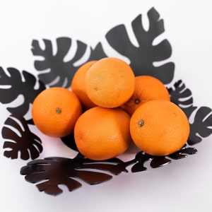 Metal Fruit Bowl, Modern Geometric Design, Kitchen Countertop Bowls, Decorative Dish Organizer for Dining Room, Fruits Holder Centerpiece
