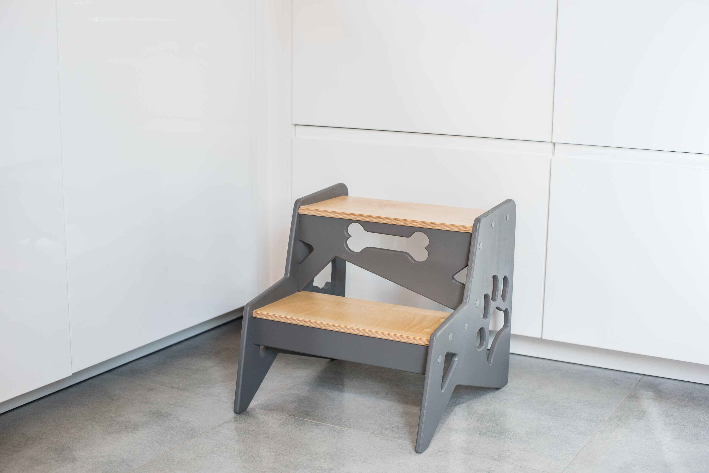 Two step stool wooden step stool pet stool modern 2 step stool Etsy